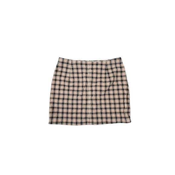 Wild Fable Women's Brown and Cream Plaid Corduroy Skirt - Size 16 - Picture 1 of 6